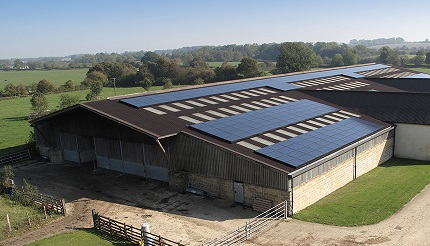 Solar Panels on a Farm