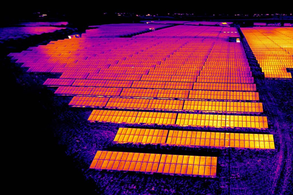 Solar Now Thermal Image of Solar Farm